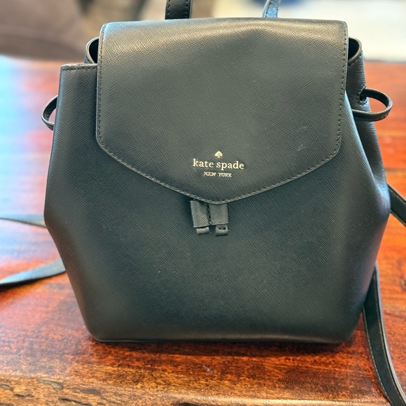 Kate Spade LIZZIE Black Leather Backpack